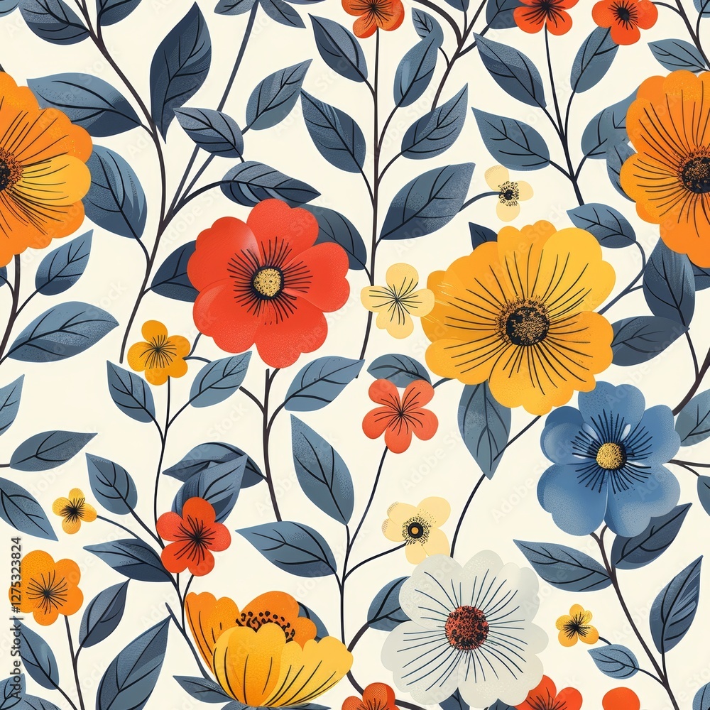 custom made wallpaper toronto digitalseamless floral pattern