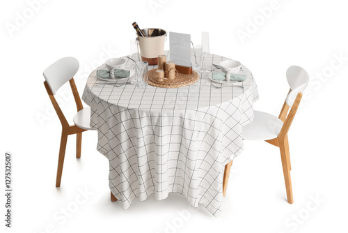 Served restaurant table wit...