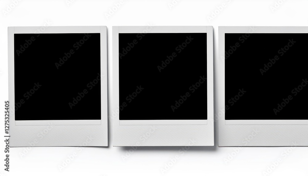 Timeless Polaroid Frame in Transparent PNG, Elegantly Embracing an Empty Canvas, Awaiting Your Instant Moment to Shine. Timeless Polaroid Frame in Transparent PNG, Elegantly Embracing an Empty Canvas, Awaiting Your Instant Moment to Shine.