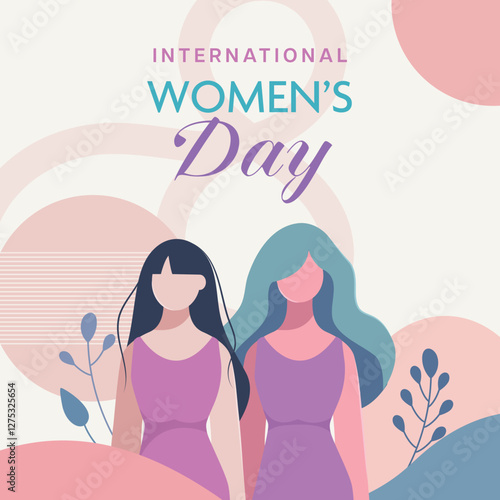 Flat international women's day Template
