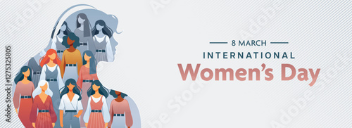 Happy international women's day banner design