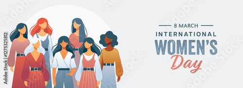 Happy international women's day banner design