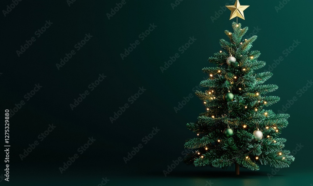 Festive Christmas tree. AI. Festive Christmas tree. AI.