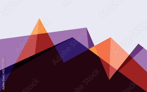 Abstract Mountain background design with modern style simple background