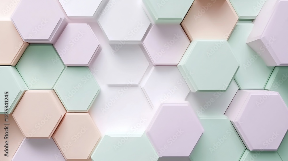 Pastel hexagon pattern background. Pastel hexagon pattern background.