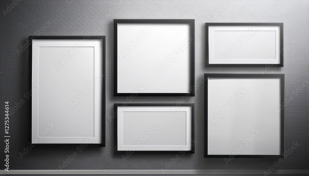 Realistic Vector Mockup Template Displaying A Horizontal, Vertical, and Square Posters in a Stylish Frame on Wall, Perfect for Digital Art, Home Decor, or Design Inspiration Realistic Vector Mockup Template Displaying A Horizontal, Vertical, and Square Posters in a Stylish Frame on Wall, Perfect for Digital Art, Home Decor, or Design Inspiration