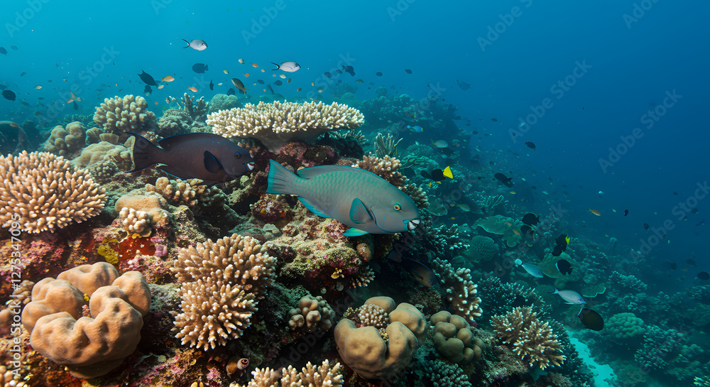 Fototapeta premium coral reef underwater background ai image