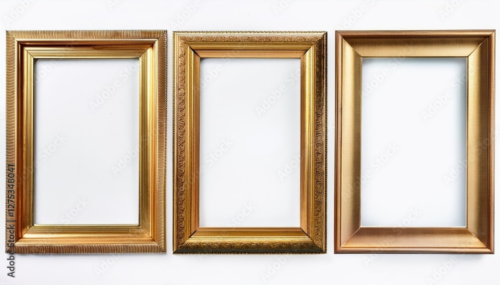 Golden Wooden Frame Against Isolated Background Elegant Timelessness Embodying Warmth and Sophistication, Perfect for Artwork, Home Decor or Design Inspiration. Golden Wooden Frame Against Isolated Background Elegant Timelessness Embodying Warmth and Sophistication, Perfect for Artwork, Home Decor or Design Inspiration.