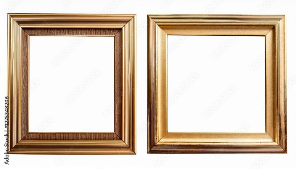 Golden Wooden Frame on Isolated Background Elegant, Rustic Warmth against Minimalist Backdrop, Ideal for Artwork, Home Decor, or Design Inspiration Golden Wooden Frame on Isolated Background Elegant, Rustic Warmth against Minimalist Backdrop, Ideal for Artwork, Home Decor, or Design Inspiration