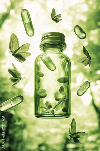 Obraz na płótnie green bottles w salonie