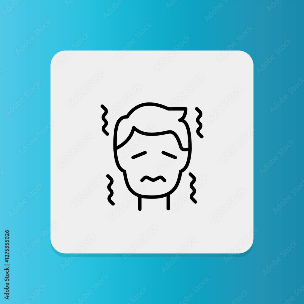 Chills icon. Editable stroke. Vector illustration
Chills icon. Editable stroke. Vector illustration