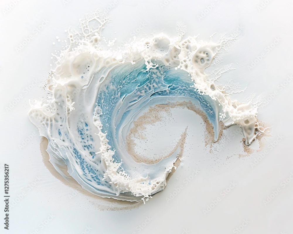 Fototapeta premium Abstract Wave Art, a Whimsical Ocean Scene