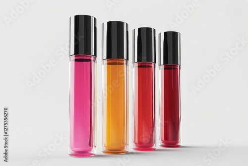 Obraz na płótnie Elegant Cosmetic Bottles Mockup Design w salonie