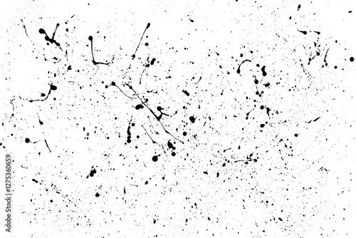 Texture wall grunge. Pattern paper old. Textured art rough design surface. Black splash on transparent background. PNG format.