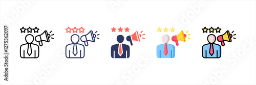 Public Relation Multistyle Icon Set