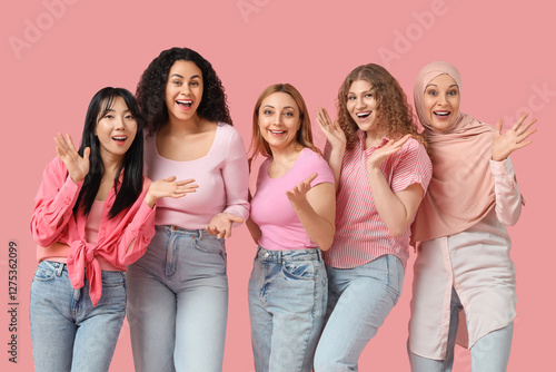 Diverse group of happy mult...