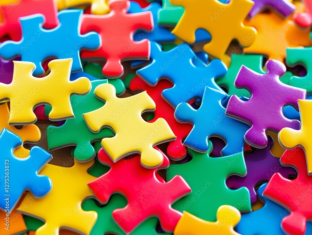 Pile of colorful puzzle pieces. Pile of colorful puzzle pieces.