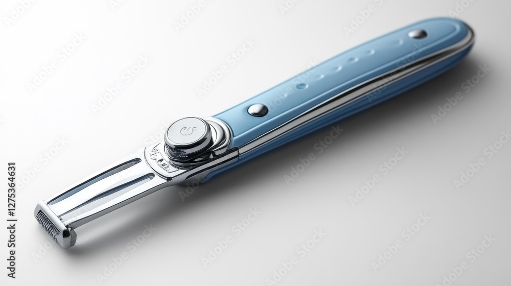 Unique blue ergonomic tool for precision tasks isolated on white background. Generative AI Unique blue ergonomic tool for precision tasks isolated on white background. Generative AI