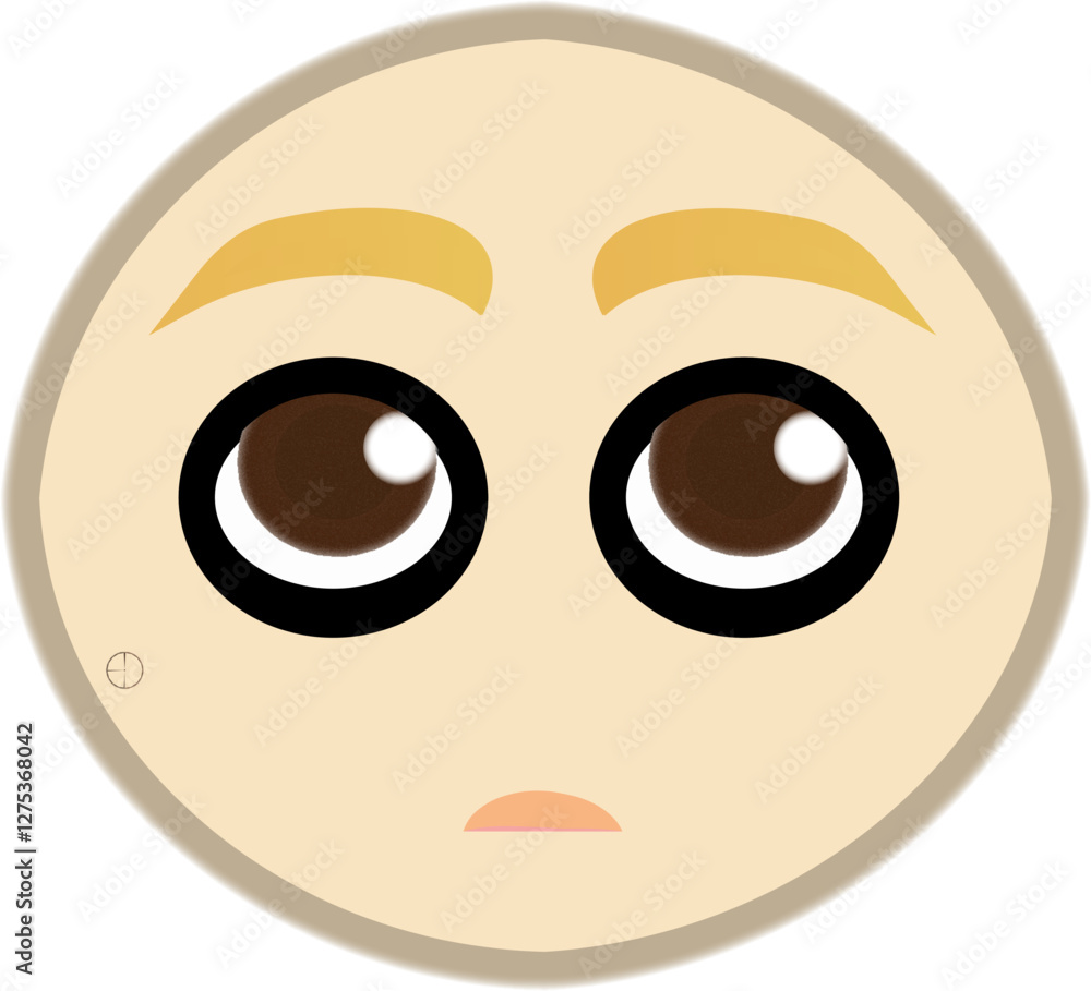 Fototapeta premium Cabeza chibi entera en SVG