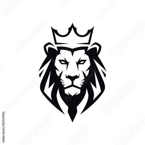 lion head silhouette vector illustration