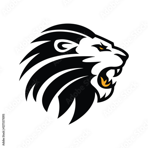 lion head silhouette vector illustration