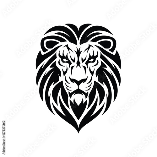 lion head silhouette vector illustration