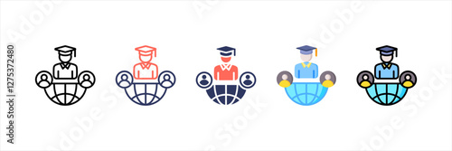 Student Multistyle Icon Set