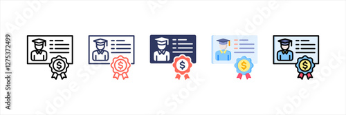 Graduation Multistyle Icon Set