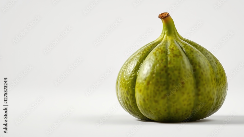 Close-up Green Fig, White Background, High-Quality Photo, Studio Lighting, Food Photography Close-up Green Fig, White Background, High-Quality Photo, Studio Lighting, Food Photography