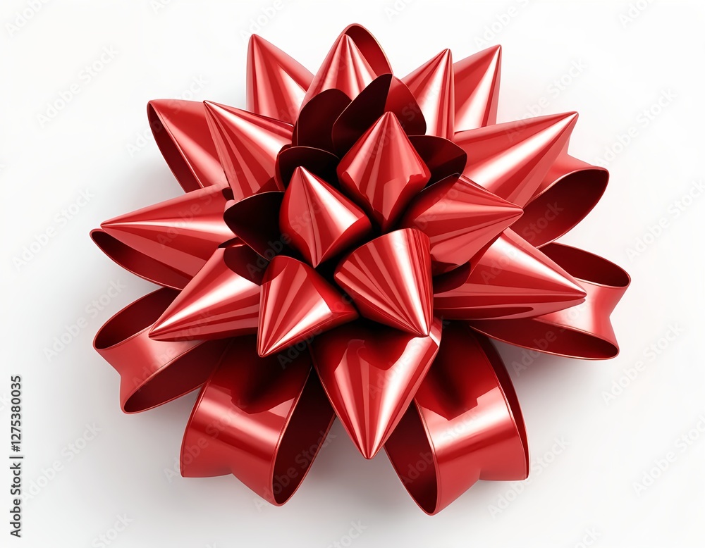 Red Glossy Gift Bow Red Glossy Gift Bow