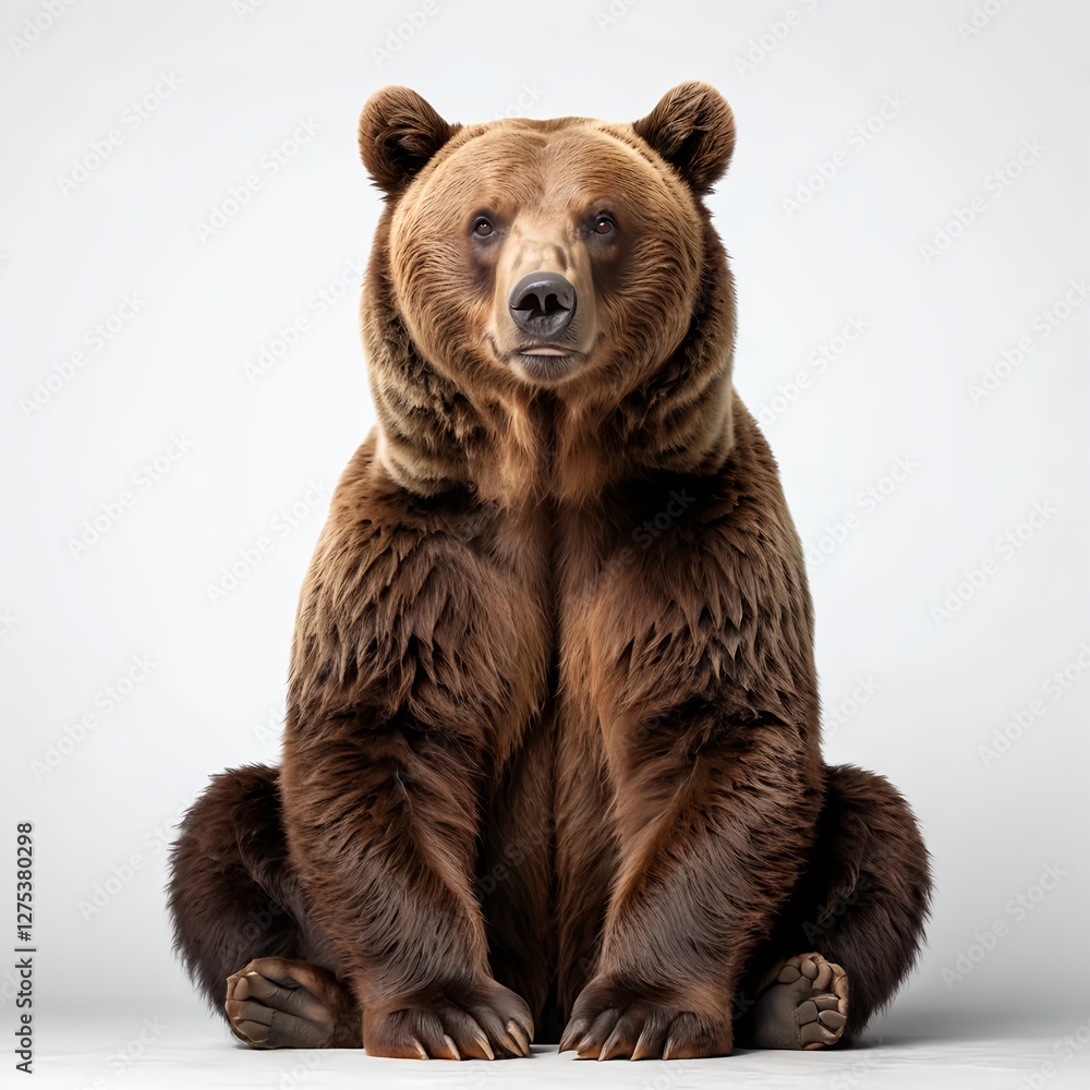 Fototapeta premium Majestic Brown Bear Sitting