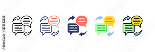 Auto Reply Multistyle Icon Set