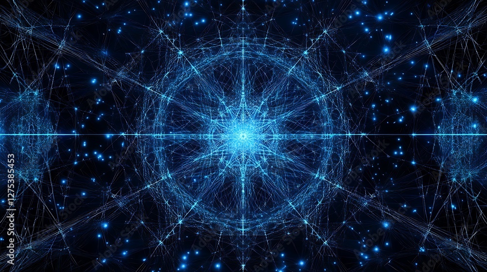 Obraz premium An Intriguing Abstract Design Featuring Circles and Digital Connections