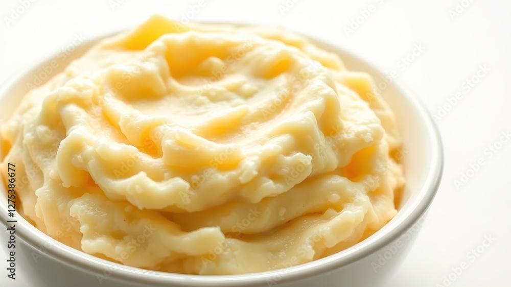 Creamy Mashed Potatoes in White Bowl - Delicious Dish Creamy Mashed Potatoes in White Bowl - Delicious Dish