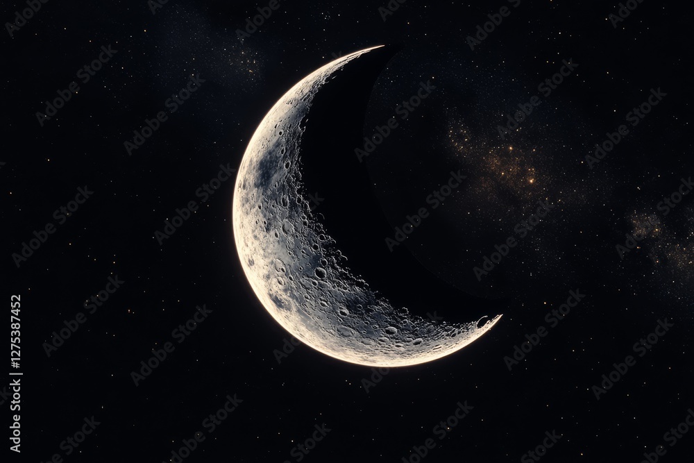 Fototapeta premium Crescent moon with copy space.