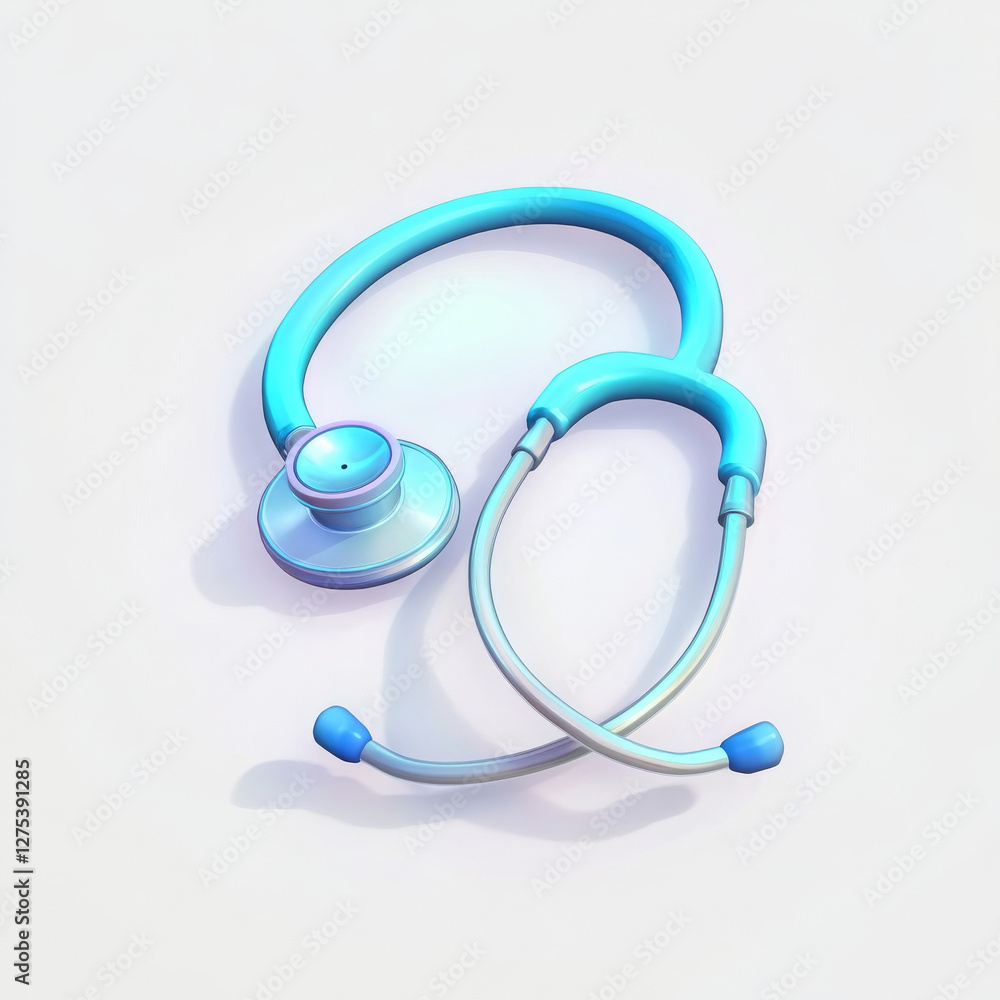 Medical stethoscope presented in cartoony style Medical stethoscope presented in cartoony style