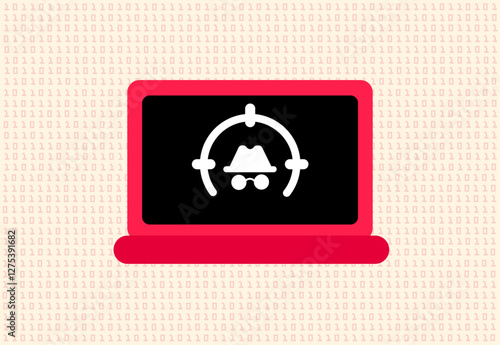 Incognito web ransomwares computer security illustration