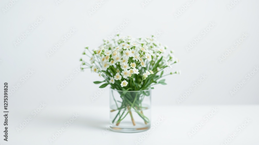 Delicate White Flowers in Vase - Stunning Still Life