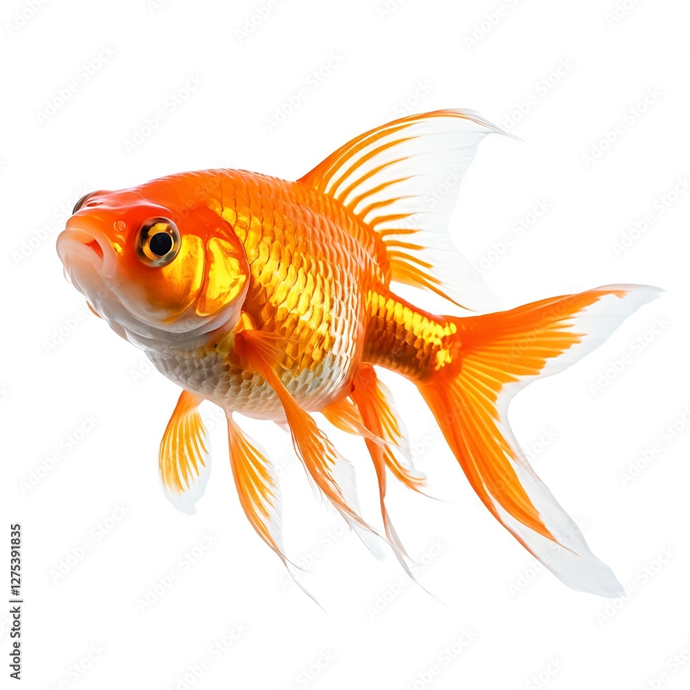 Orange Goldfish Swimming Orange Goldfish Swimming