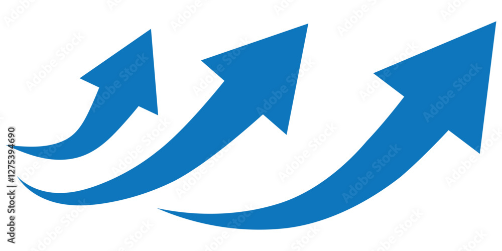 Long arrows icon. Long curved hand drawn arrow isolated. Long arrows icon. Long curved hand drawn arrow isolated.