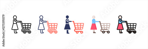 Shopping Multistyle Icon Set