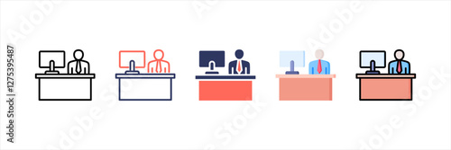 Customer Service Multistyle Icon Set