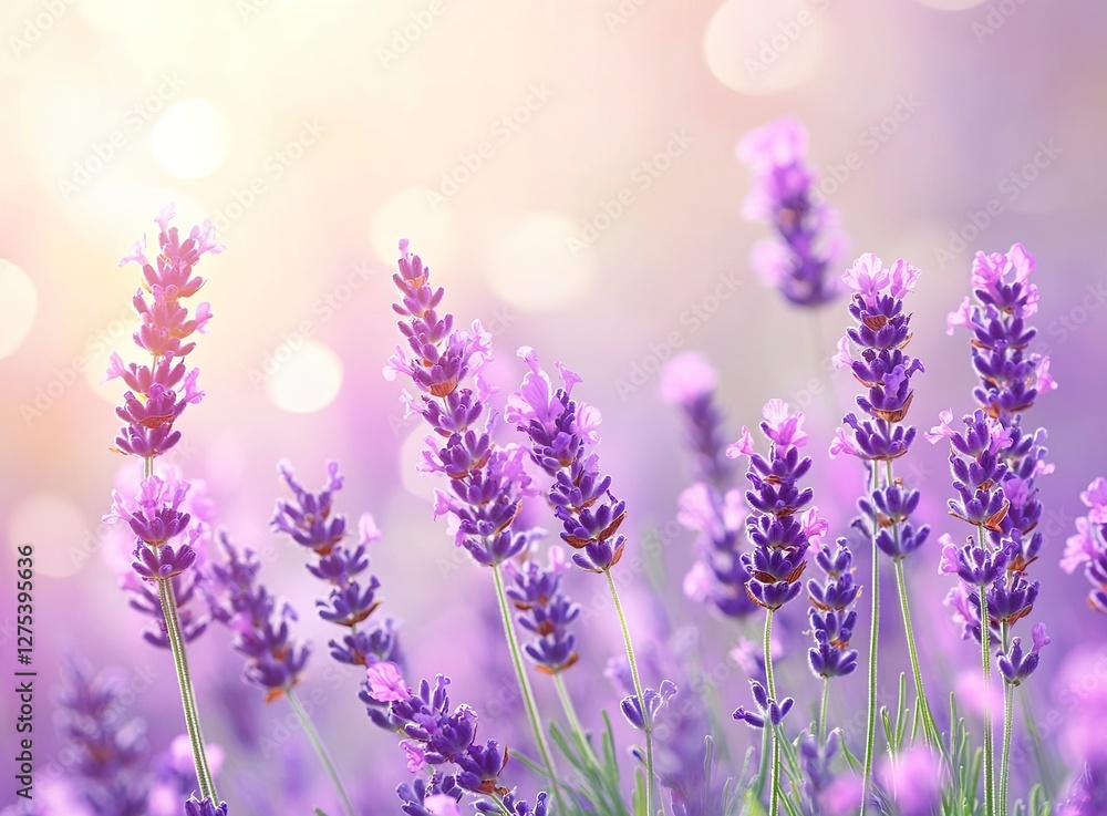 Beautiful lavender flower field background, purple color, summer nature landscape with soft focus and bokeh light in sunny day. Natural beauty of floral meadow in pastel colors. Soft blurred lavender Beautiful lavender flower field background, purple color, summer nature landscape with soft focus and bokeh light in sunny day. Natural beauty of floral meadow in pastel colors. Soft blurred lavender
