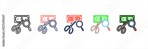 Price Cut Multistyle Icon Set