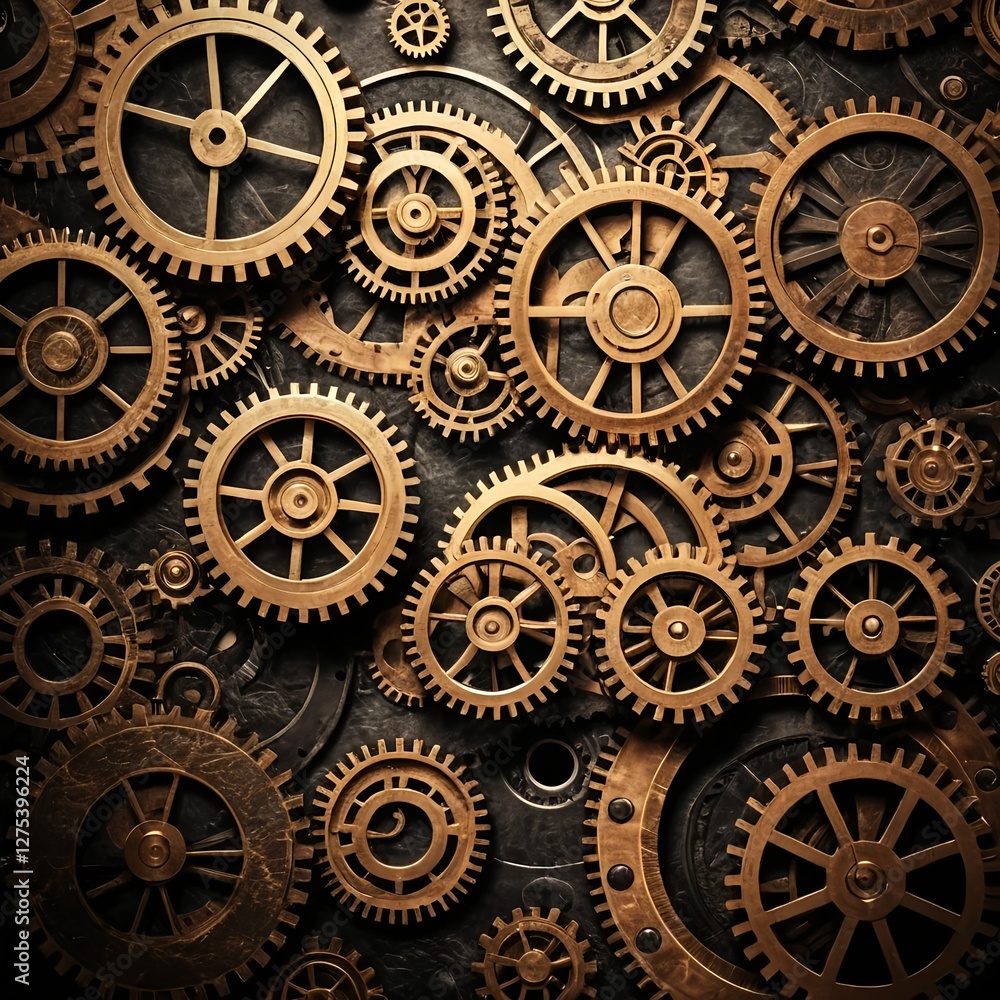 Interlocking Cogs and Gears Mechanical Background Interlocking Cogs and Gears Mechanical Background
