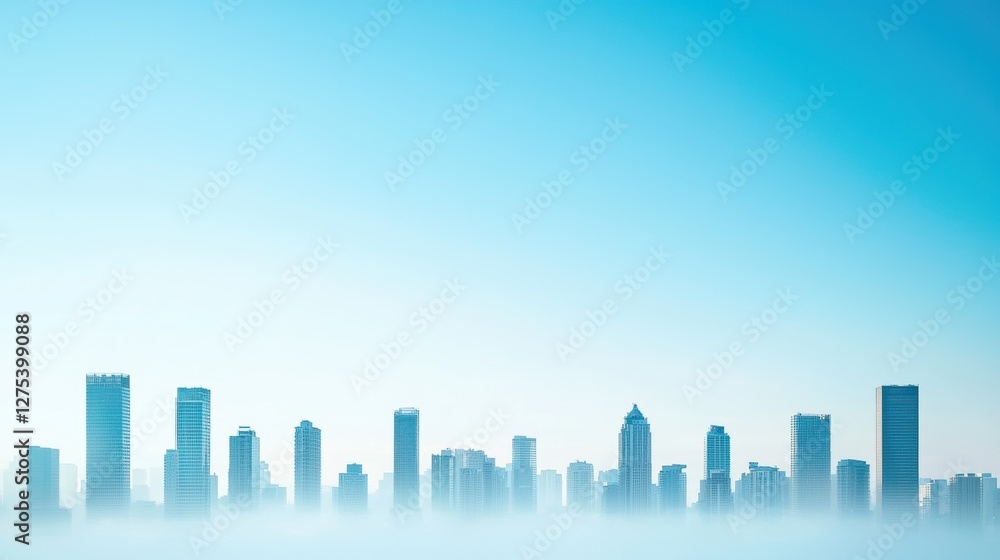 A city skyline shrouded in smog, contrasting with a clear blue sky above, highlighting the impact of air pollution on urban environments. A city skyline shrouded in smog, contrasting with a clear blue sky above, highlighting the impact of air pollution on urban environments.