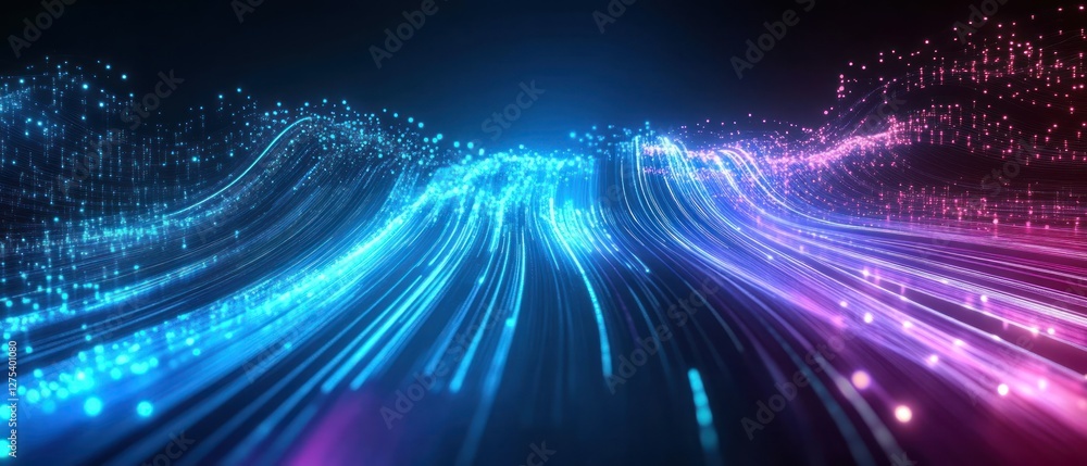 Vibrant Light Waves Flowing in a Digital Space Vibrant Light Waves Flowing in a Digital Space