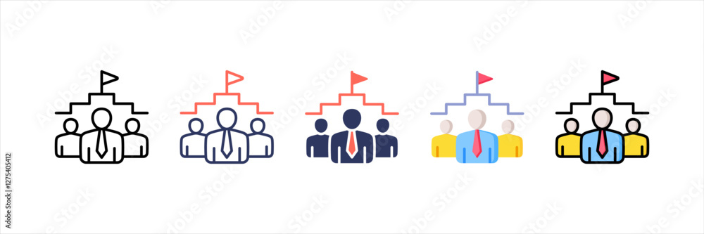 Leadership Multistyle Icon Set Leadership Multistyle Icon Set