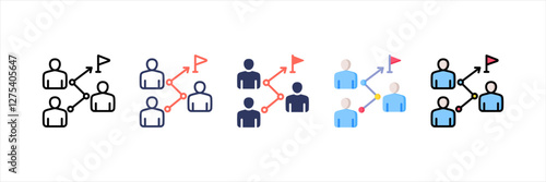 Teamwork Multistyle Icon Set