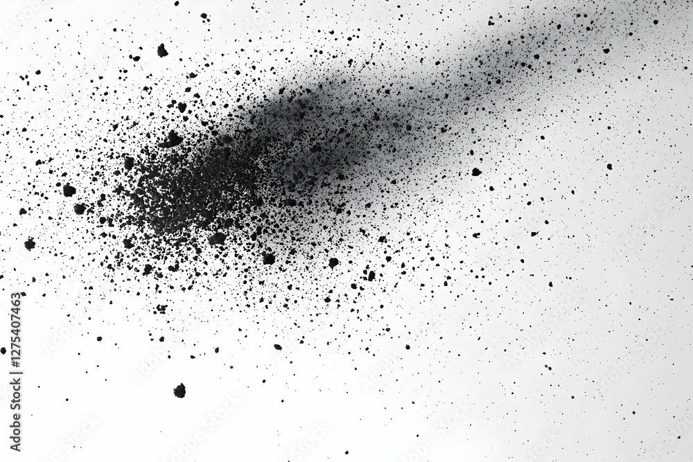 Abstract Black Particles on White Background Abstract Black Particles on White Background